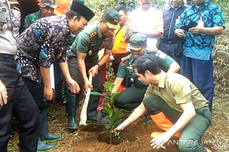Lereng Gunung Slamet Dihijaukan Ribuan Bibit Pohon