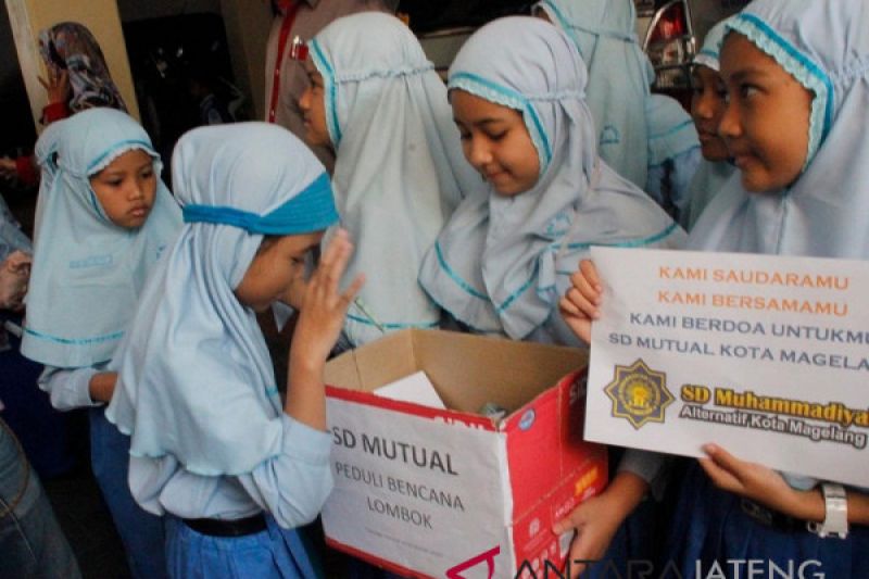 Siswa SD Magelang galang dana untuk korban gempa Lombok