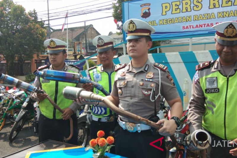 113 kendaraan berknalpot modifikasi dijaring Polres Batang