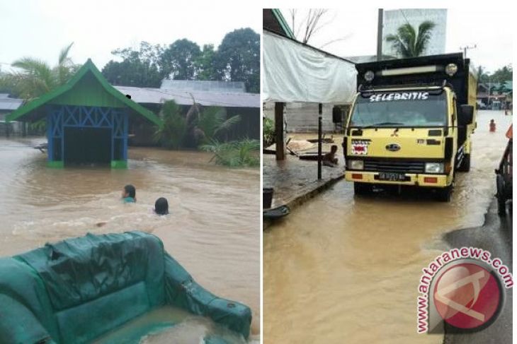 Jalan Muara Teweh-Banjarmasin Km 27 Terendam Banjir 
