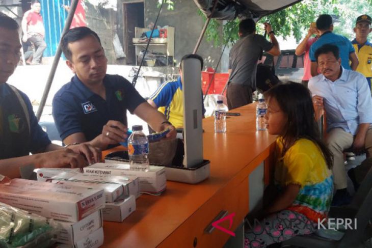Pengungsi kebakaran diserang batuk
