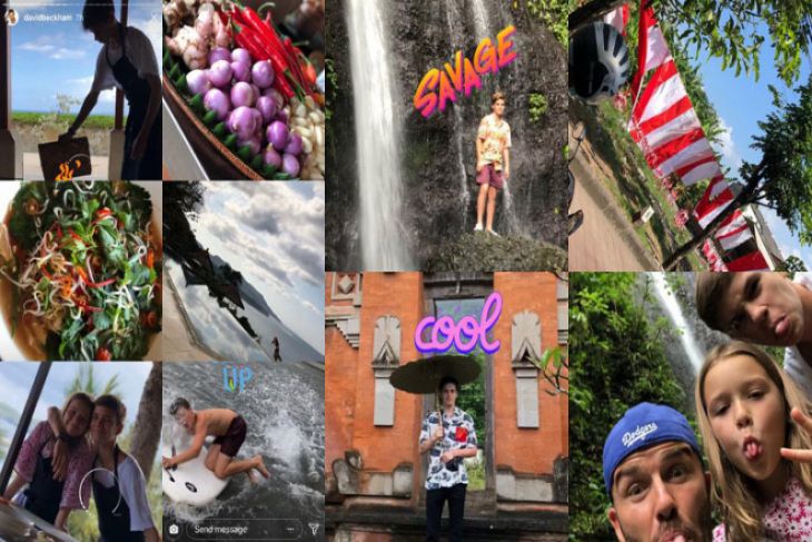 David Beckham dan keluarga liburan di Bali