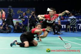 Bulutangkis - Greysia/Apriyani juara setelah lima kali kalah atas pasangan Jepang