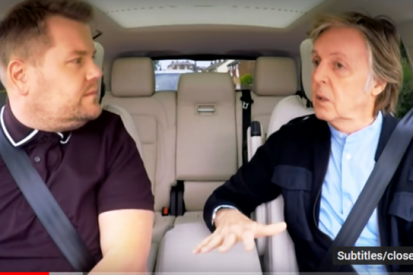 James Corden menangis berkendara keliling liverpol bersama Paul McCartney