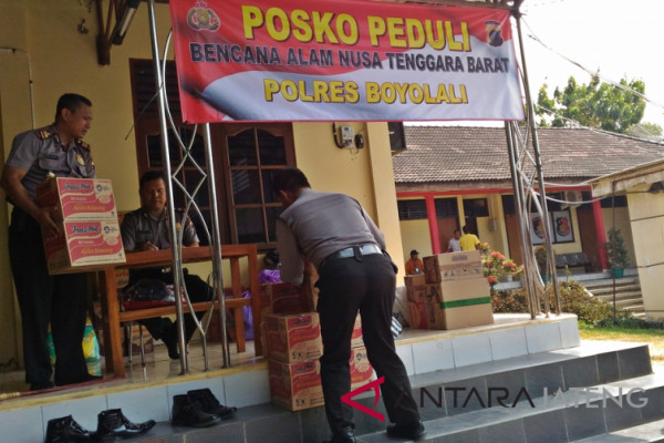 Polres Boyolali buka Posko Peduli gempa Lombok