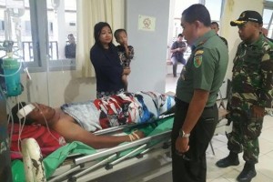 Anggota TNI korban pertikaian nelayan Mimika dievakuasi ke Surabaya