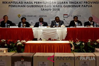 KPU Papua lanjutkan rapat pleno rekapitulasi suara pilgub