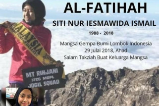 WNA korban gempa Lombok merupakan relawan Majelis Belia Malaysia