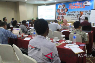 Dinkes Papua latih jurnalis guna mendukung kampanye campak-rubella polio