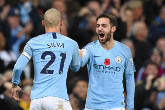 Liga Inggris - Manhester City kembali ke puncak klasemen setelah tundukkan MU